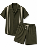 Men’s Resort Stripe Shirt & Shorts Set
