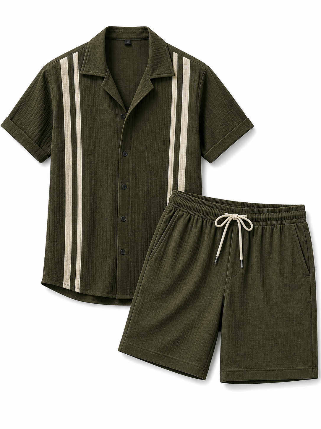 Men’s Resort Stripe Shirt & Shorts Set